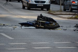 destroyed motorcycle
